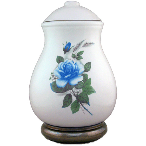 Blue Rose Cremation Urn 220 cu. in.-Cremation Urns-Infinity Urns-Afterlife Essentials