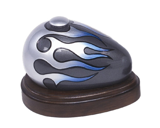 Born to Ride Charcoal with Silver/Blue 2 cu Sharing Keepsake Composite Cremation Urn-Cremation Urns-Infinity Urns-Afterlife Essentials