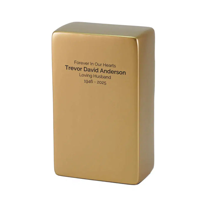 Brighton Bronze/White Full Size Cremation Urn