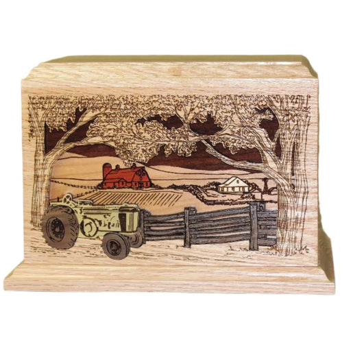 Family Farm: Oak Cremation Urn-Cremation Urns-Infinity Urns-Afterlife Essentials