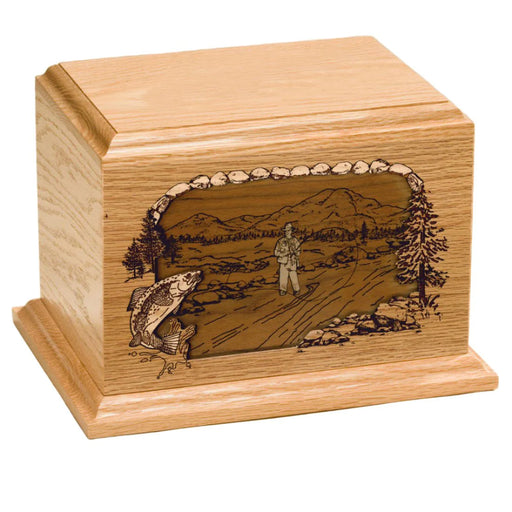 Golf Course Cremation Urn-Cremation Urns-Infinity Urns-Oak-Afterlife Essentials