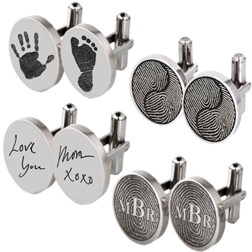 Sterling Silver Cuff Links Memorial Jewelry-Jewelry-New Memorials-Afterlife Essentials