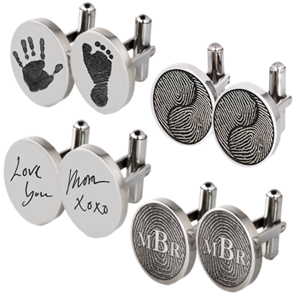 Sterling Silver Cuff Links Memorial Jewelry-Jewelry-New Memorials-Afterlife Essentials