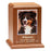 Premier Laser Texture Photo Cremation Urn 150 cu. in.-Cremation Urns-Infinity Pet Urns-Mahogany-Afterlife Essentials