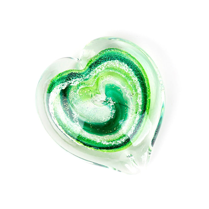 Living Glass Hearts-Cremation Urns-The Living Urn-Lily Green-Afterlife Essentials