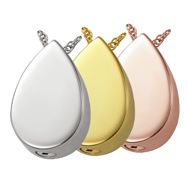 Personalized Slide Teardrop Pendant Cremation Jewelry-Jewelry-New Memorials-Afterlife Essentials