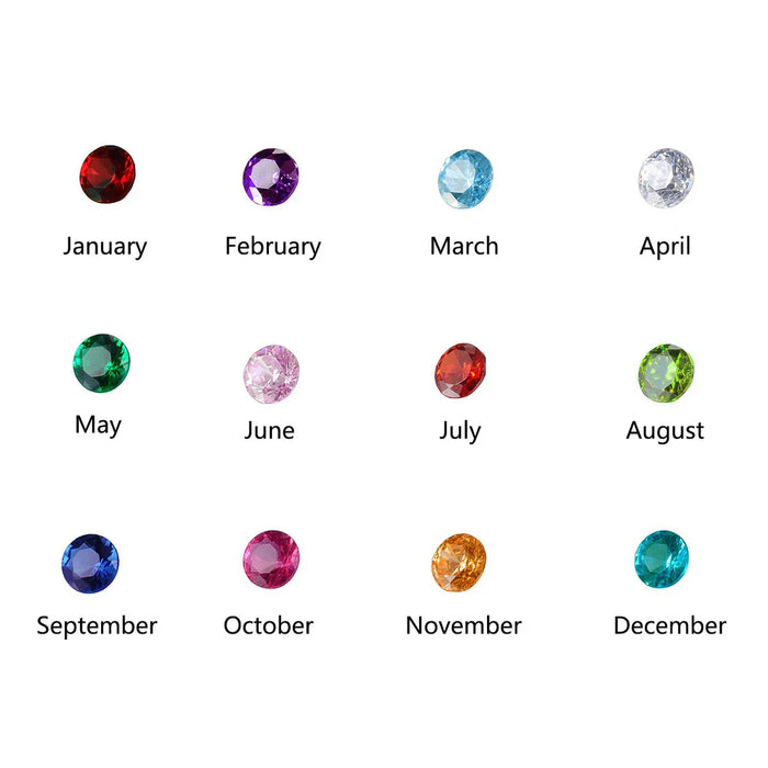 Birthstone Dog Tag Memorial Necklace Cremation Jewelry-Jewelry-Anavia-Afterlife Essentials