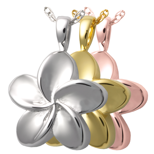 Plumeria Flower Pendant Cremation Jewelry