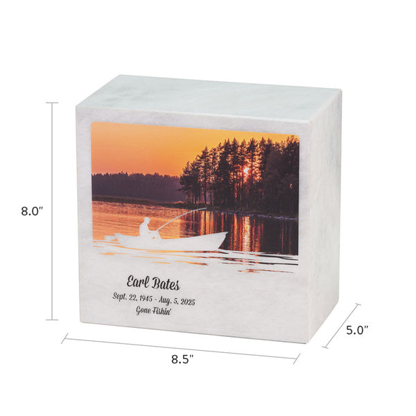 Monumental Memorials Sunset Fishing Full Size Cremation Urn-Cremation Urns-Terrybear-Afterlife Essentials