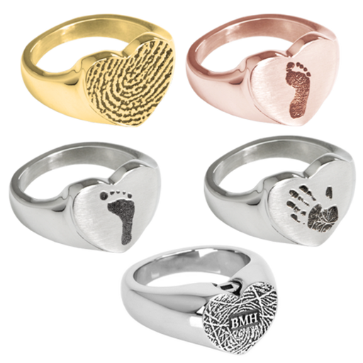 Bold Heart Ring Cremation Jewelry-Jewelry-New Memorials-Afterlife Essentials