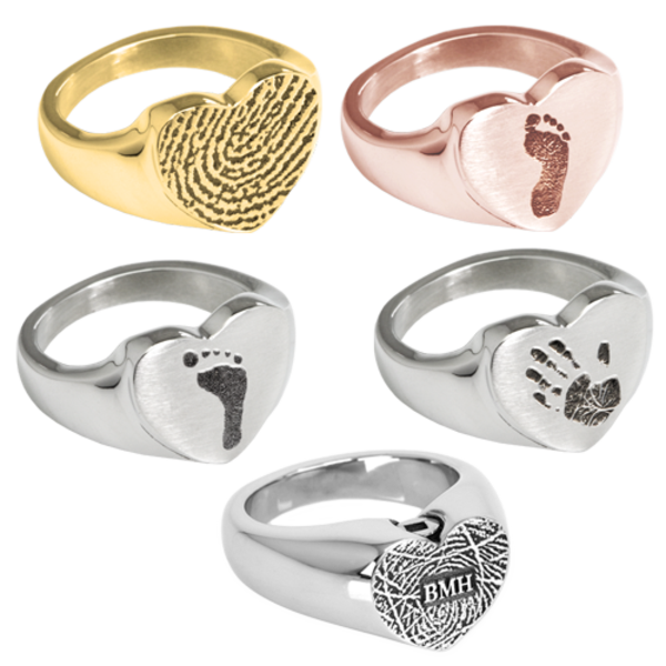 Bold Heart Ring Cremation Jewelry-Jewelry-New Memorials-Afterlife Essentials
