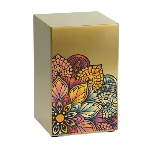 Life Canvas Mandala Bronze, Companion Cremation Urn Right Side-Cremation Urns-Terrybear-Afterlife Essentials