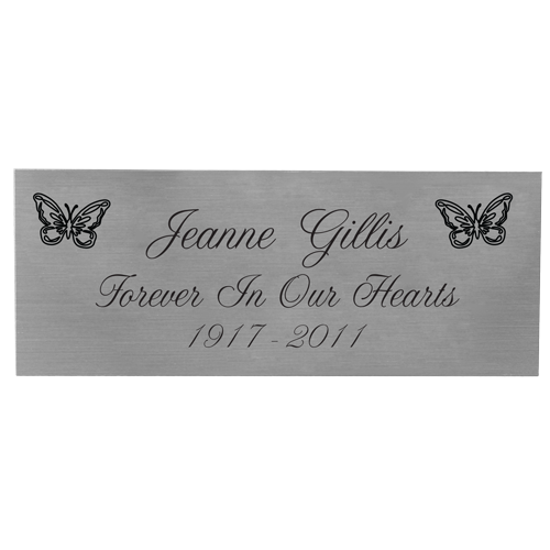 Engraved Memorial Plaque- Brass or Silver Finish, 2 sizes-Plaques-New Memorials-Afterlife Essentials