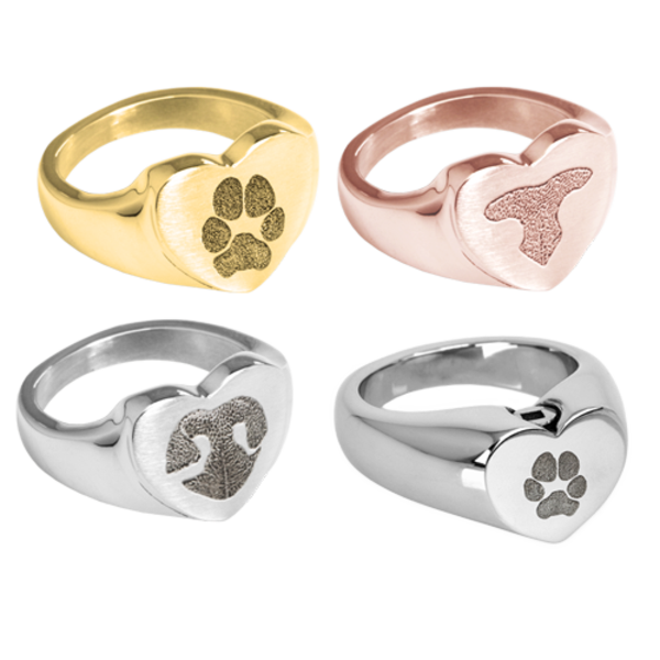 Bold Heart Ring Cremation Jewelry-Jewelry-New Memorials-Afterlife Essentials