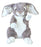 Plush Cremation Keepsake Animals-Cremation Urns-Infinity Urns-Grey Bunny-No Thanks-Afterlife Essentials