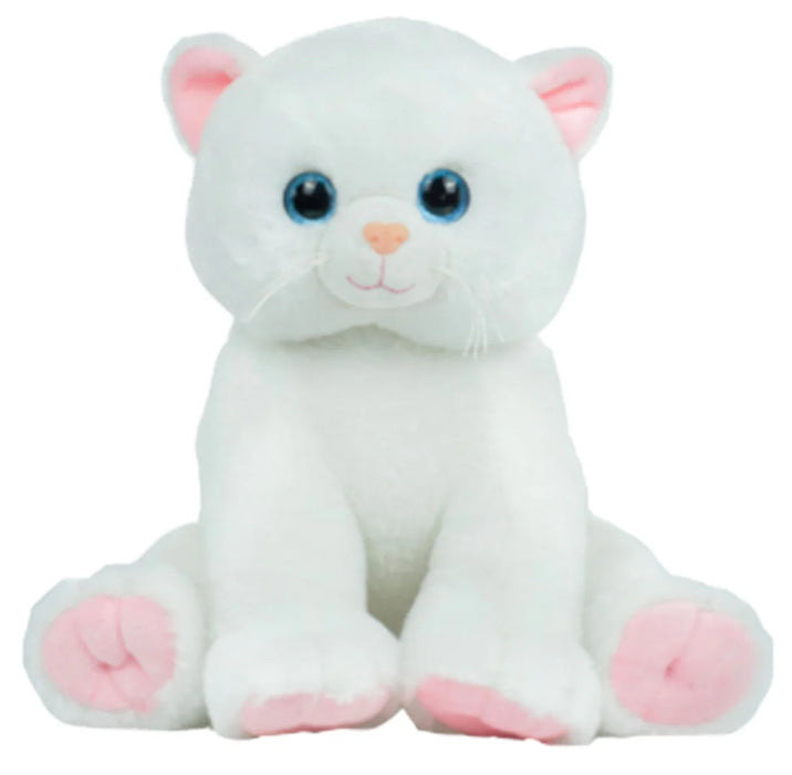 Plush Cremation Keepsake Animals-Cremation Urns-Infinity Urns-White Cat-No Thanks-Afterlife Essentials
