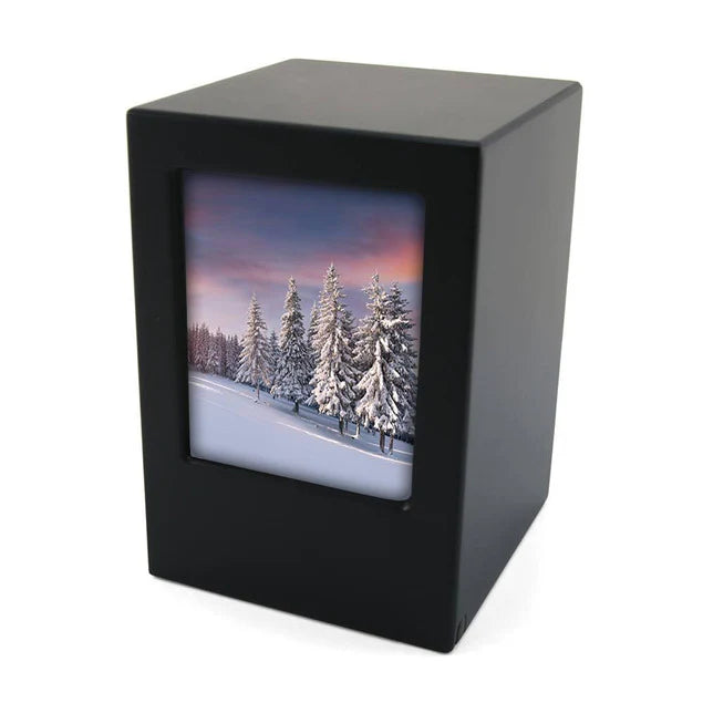 Moments Black Adult 200 cu in Cremation Urn-Cremation Urns-Infinity Urns-Afterlife Essentials