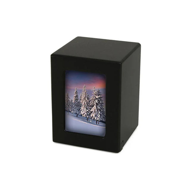 Moments Black Small 25 cu in Cremation Urn-Cremation Urns-Infinity Urns-Afterlife Essentials