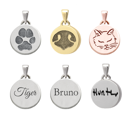 Pet Personalized Petite Round Cremation Jewelry-Jewelry-New Memorials-Afterlife Essentials