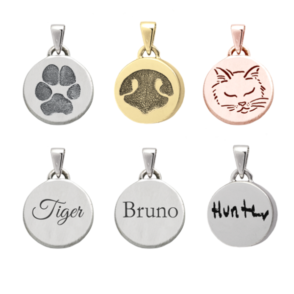 Pet Personalized Petite Round Cremation Jewelry