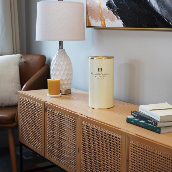 Cascade Scatter™ Geneva Rose Ivory Full Size Cremation Urn-Cremation Urns-Terrybear-Afterlife Essentials