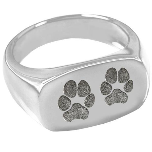 Rectangle Ring Fingerprint Cremation Jewelry-Jewelry-New Memorials-Afterlife Essentials