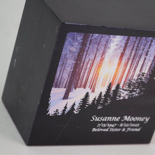 Monumental Memorials Forest Snowfall Full Size Cremation Urn-Cremation Urns-Terrybear-Afterlife Essentials