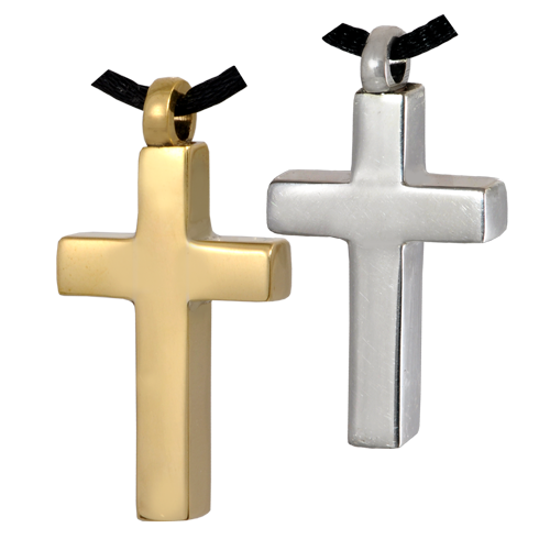 Cross in Brass or Nickel Cremation Jewelry-Jewelry-New Memorials-Afterlife Essentials