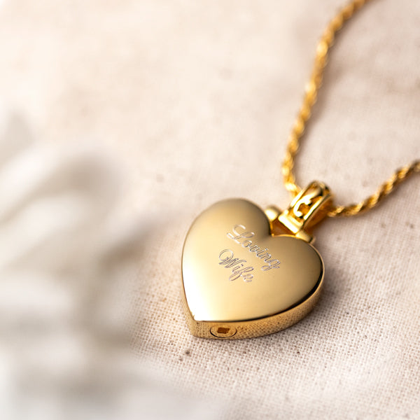 Filigree Bail Heart Pendant Cremation Jewelry-Jewelry-New Memorials-Afterlife Essentials