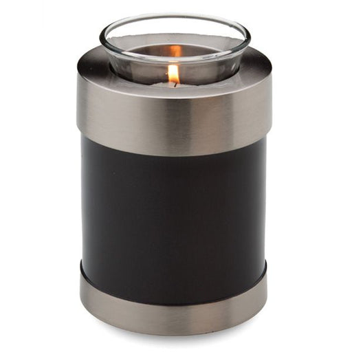 Midnight Simplicity 18 cu Tea Light Metal Cremation Urn-Cremation Urns-Infinity Urns-Afterlife Essentials