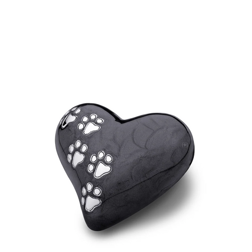 Love Paw Pearlescent Midnight Cremation Urn Keepsake 3 cu. in.-Cremation Urns-Infinity Pet Urns-Afterlife Essentials