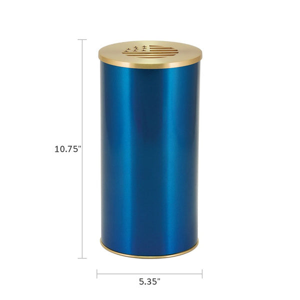 Cascade Scatter™ Geneva Flag Blue Full Size Cremation Urn-Cremation Urns-Terrybear-Afterlife Essentials
