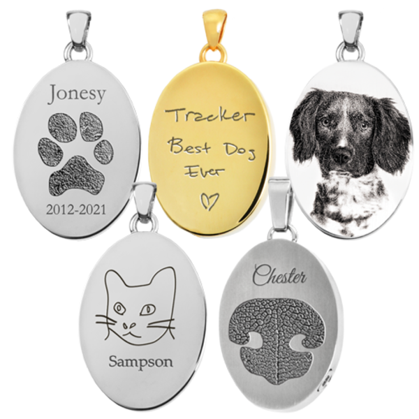 Pet Personalized Oval Jewelry-Jewelry-New Memorials-Afterlife Essentials