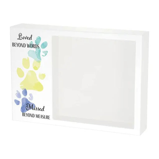 Shadowbox Pet Urn Loved Beyond Teal-Cremation Urns-Terrybear-Afterlife Essentials