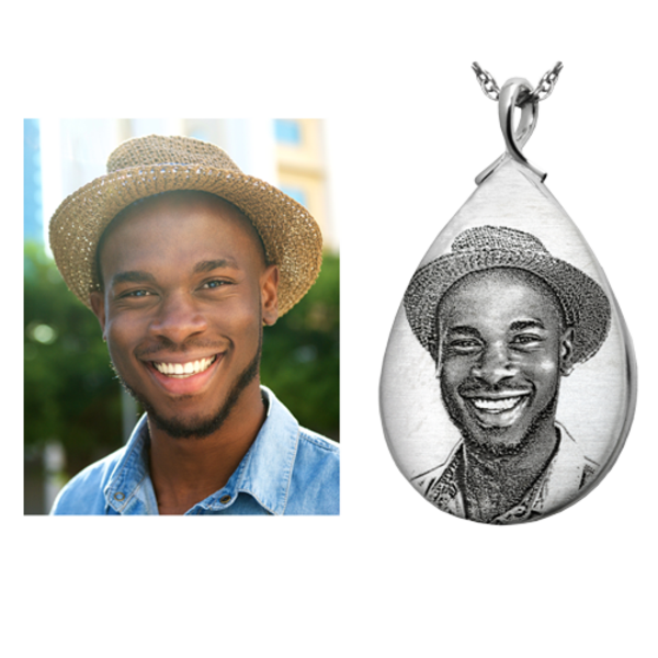Personalized Teardrop Pendant Cremation Jewelry