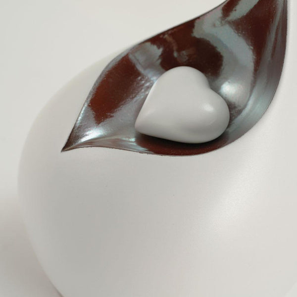 Eden Teardrop White Full Size Cremation Urn-Cremation Urns-Terrybear-Afterlife Essentials