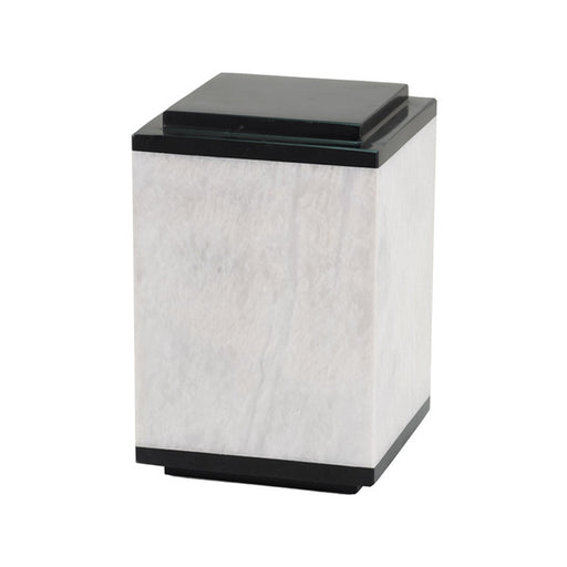 Petra White Marble Full Size Cremation Urn-Cremation Urns-Terrybear-Afterlife Essentials