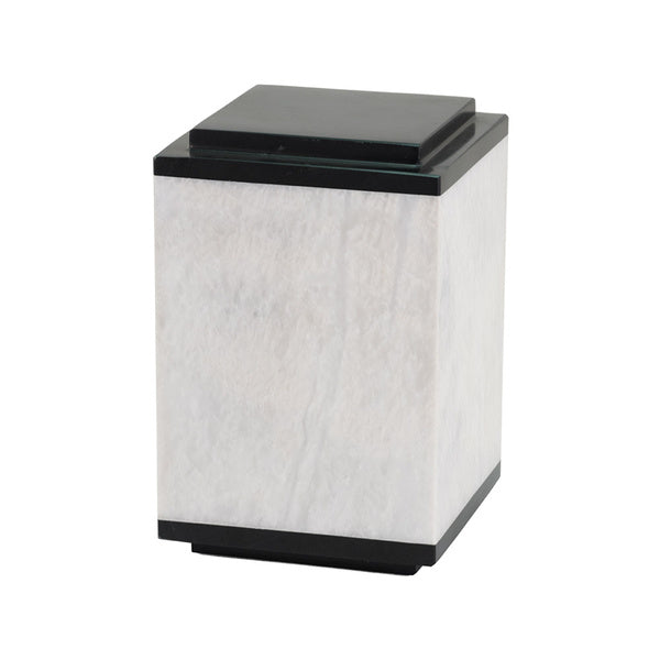 Petra White Marble Full Size Cremation Urn-Cremation Urns-Terrybear-Afterlife Essentials