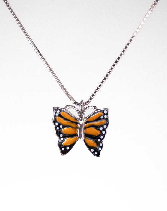 Sterling Silver Monarch Butterfly Cremation Jewelry-Jewelry-Madelyn Co-Afterlife Essentials