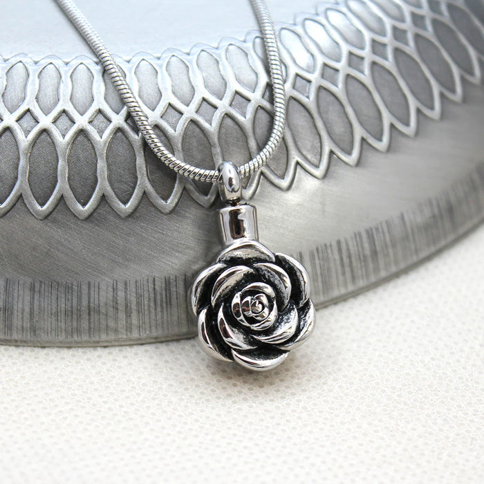 Rose Memorial Necklace Cremation Jewelry-Jewelry-Anavia-Afterlife Essentials