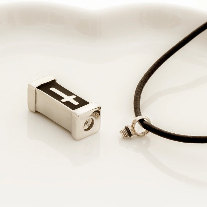 Boxed Urn Cross Memorial Necklace Cremation Jewelry-Jewelry-Anavia-Afterlife Essentials