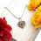 Flower Patch Heart Memorial Necklace Cremation Jewelry-Jewelry-Anavia-Afterlife Essentials