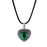 Angel Wing Birthstone Heart Memorial Necklace-Jewelry-Anavia-Afterlife Essentials