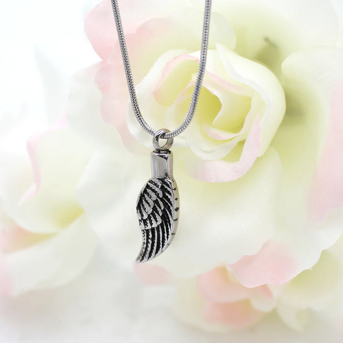 Angelic Wing Memorial Necklace Cremation Jewelry-Jewelry-Anavia-Afterlife Essentials