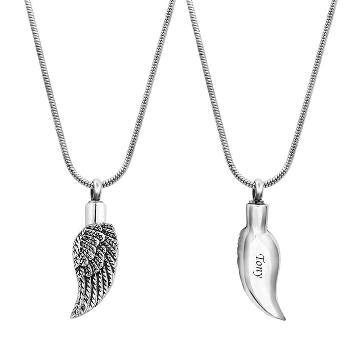 Angelic Wing Memorial Necklace Cremation Jewelry-Jewelry-Anavia-Afterlife Essentials