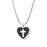 Cross on Black Heart Memorial Necklace Cremation Jewelry-Jewelry-Anavia-Afterlife Essentials