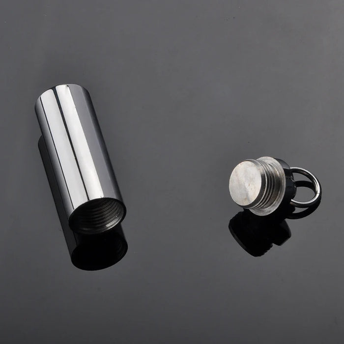 Silver Cylinder Memorial Necklace Cremation Jewelry-Jewelry-Anavia-Afterlife Essentials
