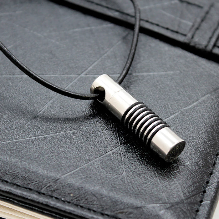 Rubber Band Cylinder Memorial Necklace Cremation Jewelry-Jewelry-Anavia-Afterlife Essentials