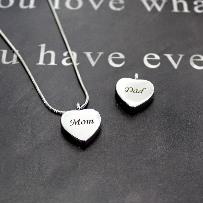 Classic Heart Memorial Necklace Cremation Jewelry-Jewelry-Anavia-Afterlife Essentials