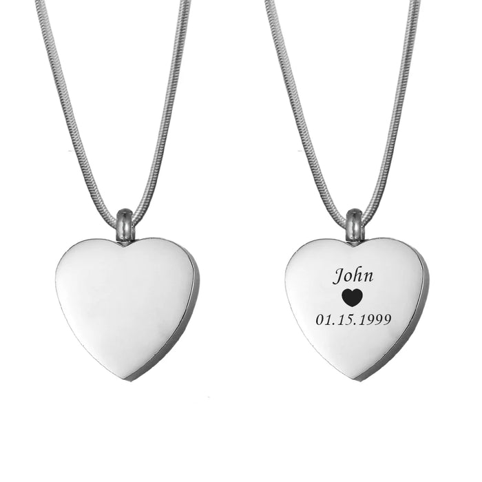 Classic Heart Memorial Necklace Cremation Jewelry-Jewelry-Anavia-Afterlife Essentials